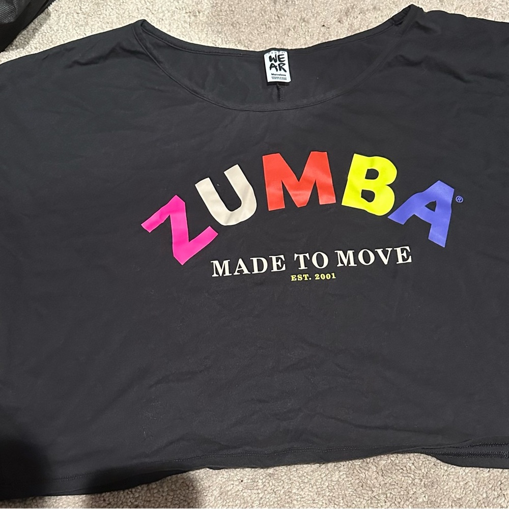Zumba Cropped Boxy Top Size M